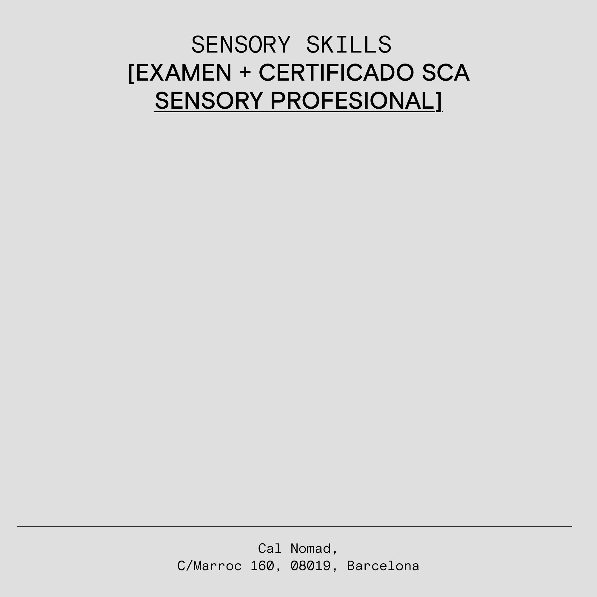 EXAMEN + CERTIFICADO SCA SENSORY PROFESIONAL
